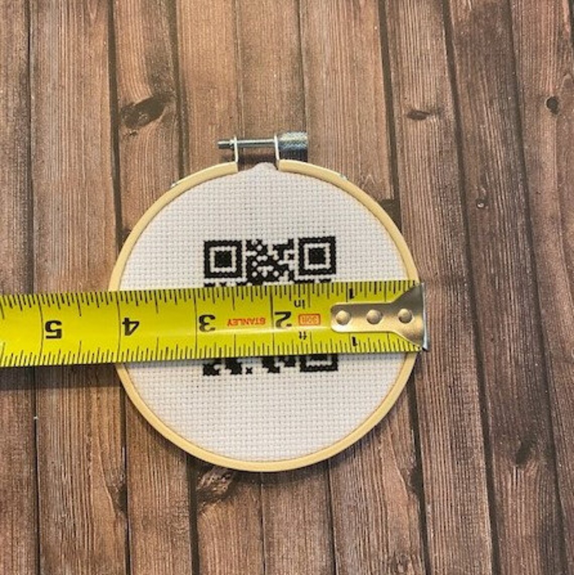 Rick Roll QR Code Cross Stitch Hoop. Gag Gift. Rick Astley. Etsy
