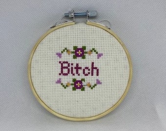 cross stitch pattern bitch. funny cross stitch pattern. funny cross stitch bitch. bitch embroidery. embroidery pattern bitch. DIYcross stitc