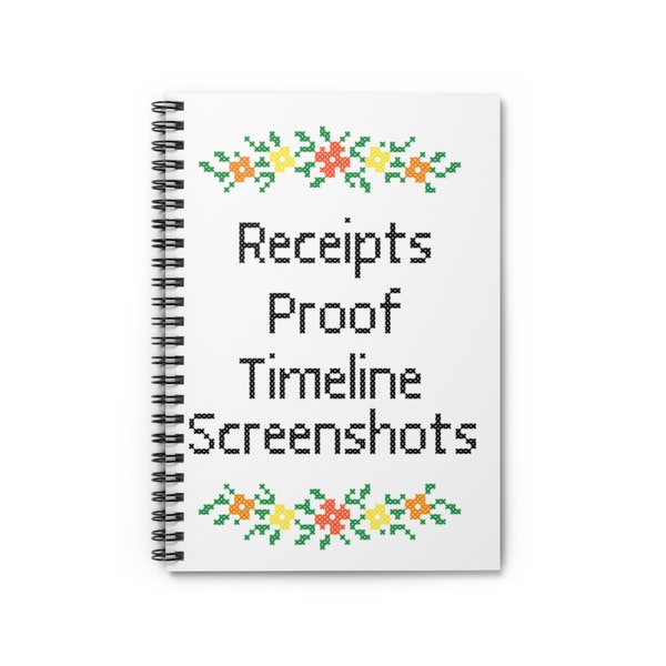 Notizbuch Quittungen beweisen Timeline Screenshots. Echte Hausfrauen Fan Geschenk. RHSLC Heather Gay Zitat. Lustiges Notizbuch Geschenk für Bravo-Fan.