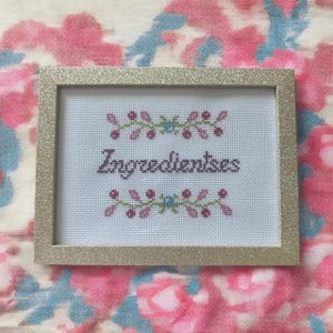 cross stitch Ingredientses. Teresa New Jersey quote cross stitch.  gift for real housewives fan. real housewives of NJ embroidery. Bravo art