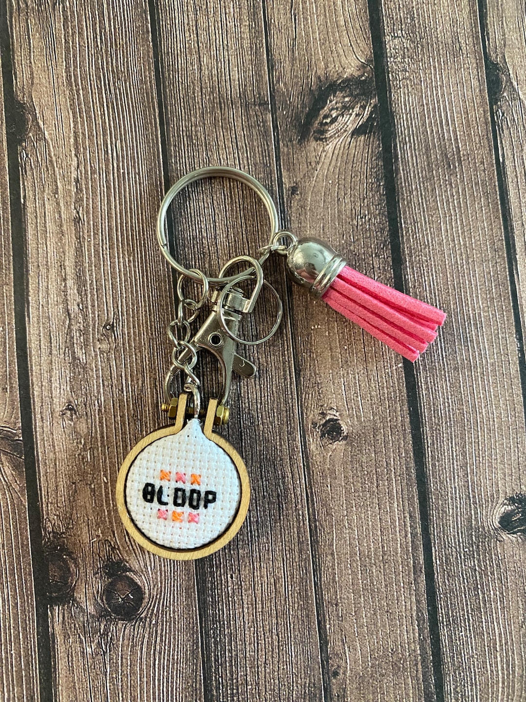 Bachelorette Favor Bloop Cross Stitch Keychain. Nene Leakes Quote. Bag ...