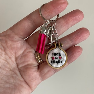 Take a Xanax cross stitch keychain. Ramona singer quote keychain. Bag charm. Real Housewives of New York  fan art. Planner charm. RHONY