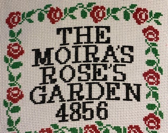 Schitt's Creek Inspired Cross Stitch Pattern Moira's Roses. the moiras roses garden cross stitch. moira rose cross stitch. moira rose quote