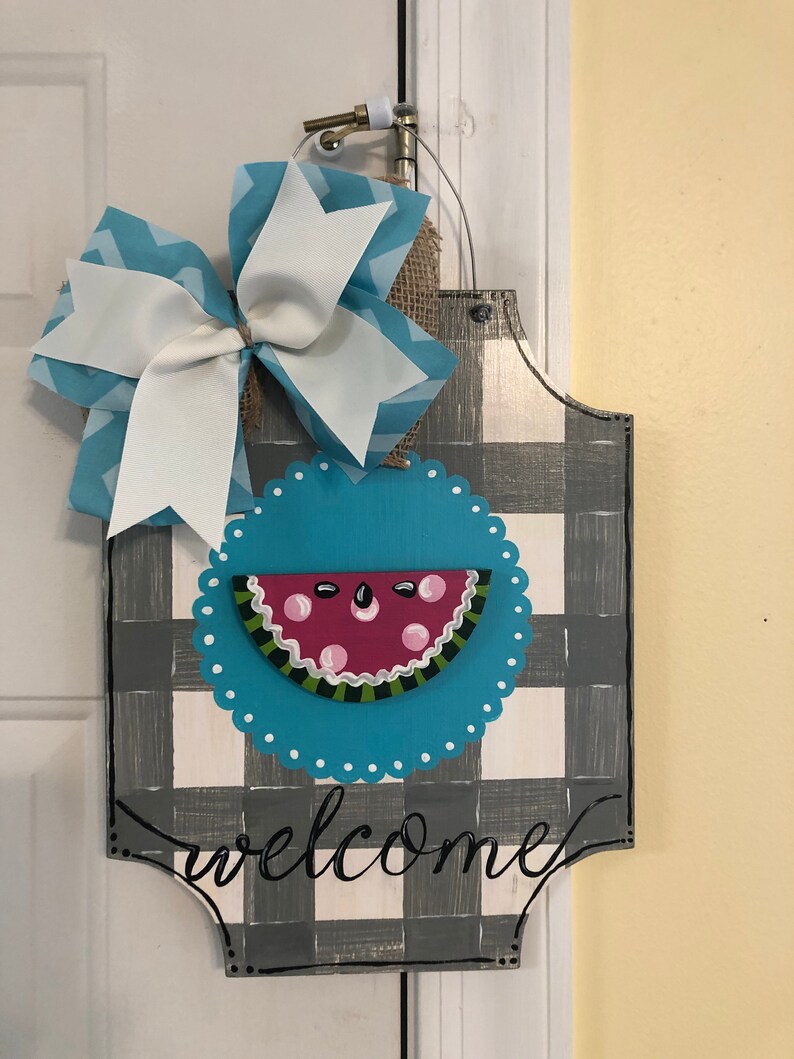 Hand painted Door Hanger with choice of 1 interchangeable Etsy