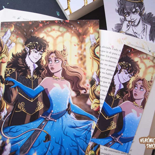 BOOKMARK + PRINT: Jude and Cardan, The cruel prince, The wicked king, The King of Elfhame, TWK, The queen of nothing, Cardan Greenbiar