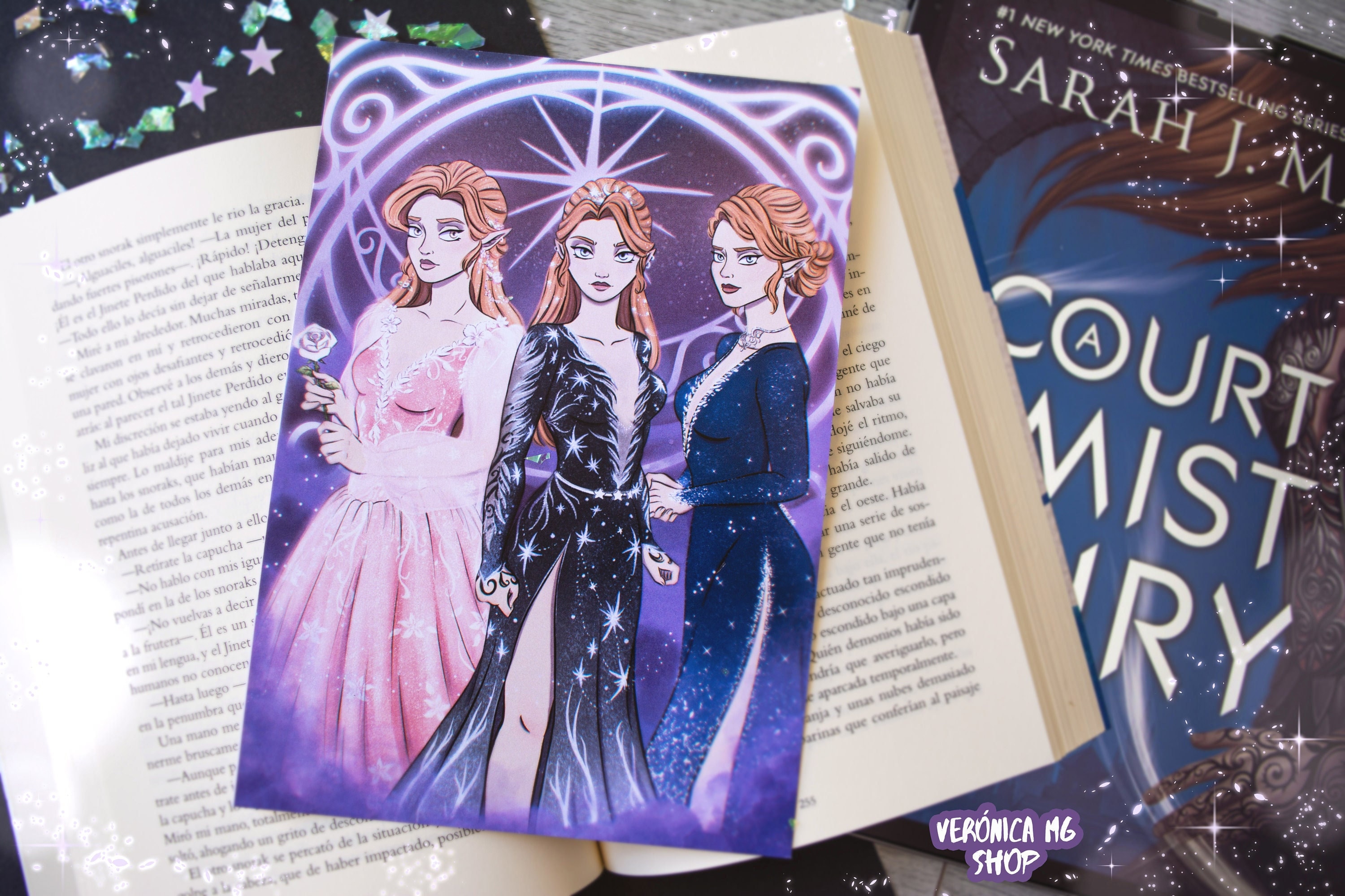 Officially licensed | PRINT: ACOTAR Archeron sisters, Feyre, Nesta, Elain