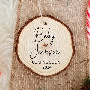 Baby Announcement Ornament | Pregnancy Announcement Ornament | Baby Coming Soon Ornament, Custom Ornament | Christmas Ornament | due date