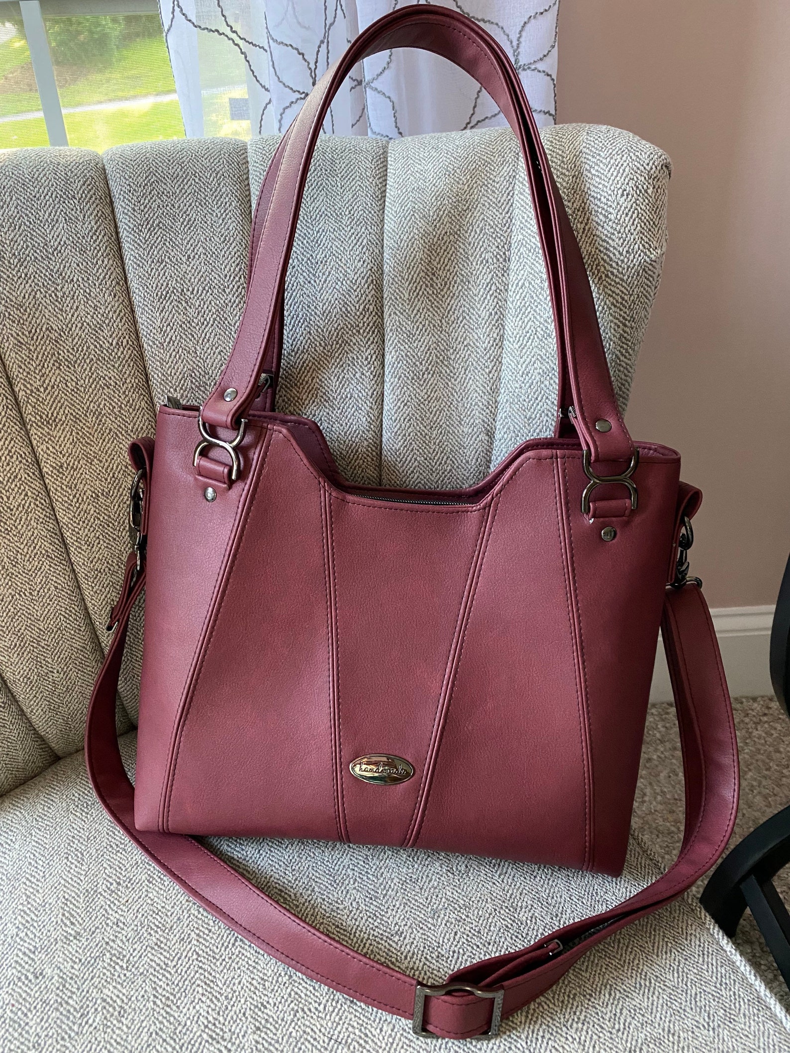 The Alaula Handbag Pattern by Lavender and Twine Shoulder Etsy
