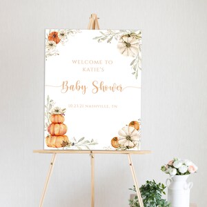 16x20 Inch Personalized Baby Shower Welcome Sign, Instant Download Editable Sign