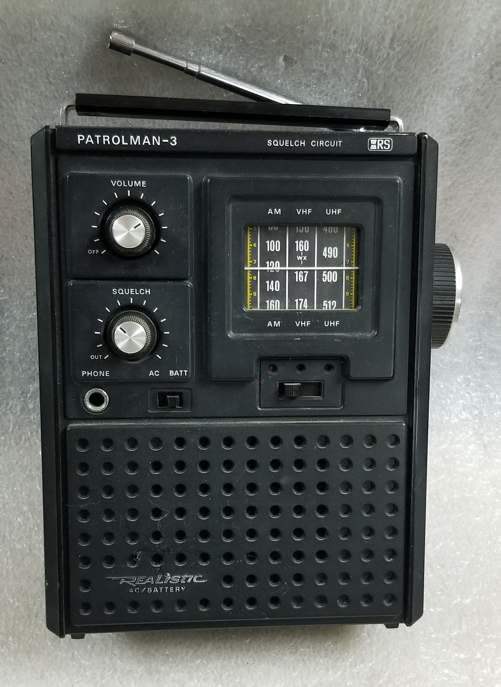 Vintage Norelco Shortwave Radio Portable Broadcast VHF Push Button Not