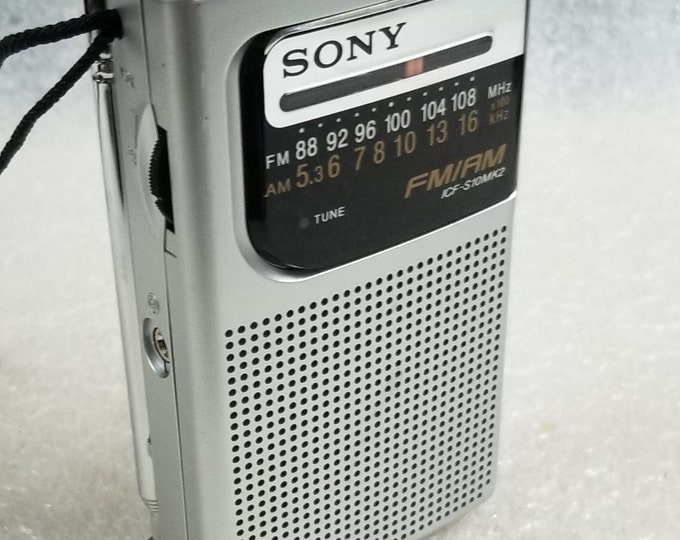 Sony ICFS10MK2 Pocket AM/FM Radio Silver Etsy