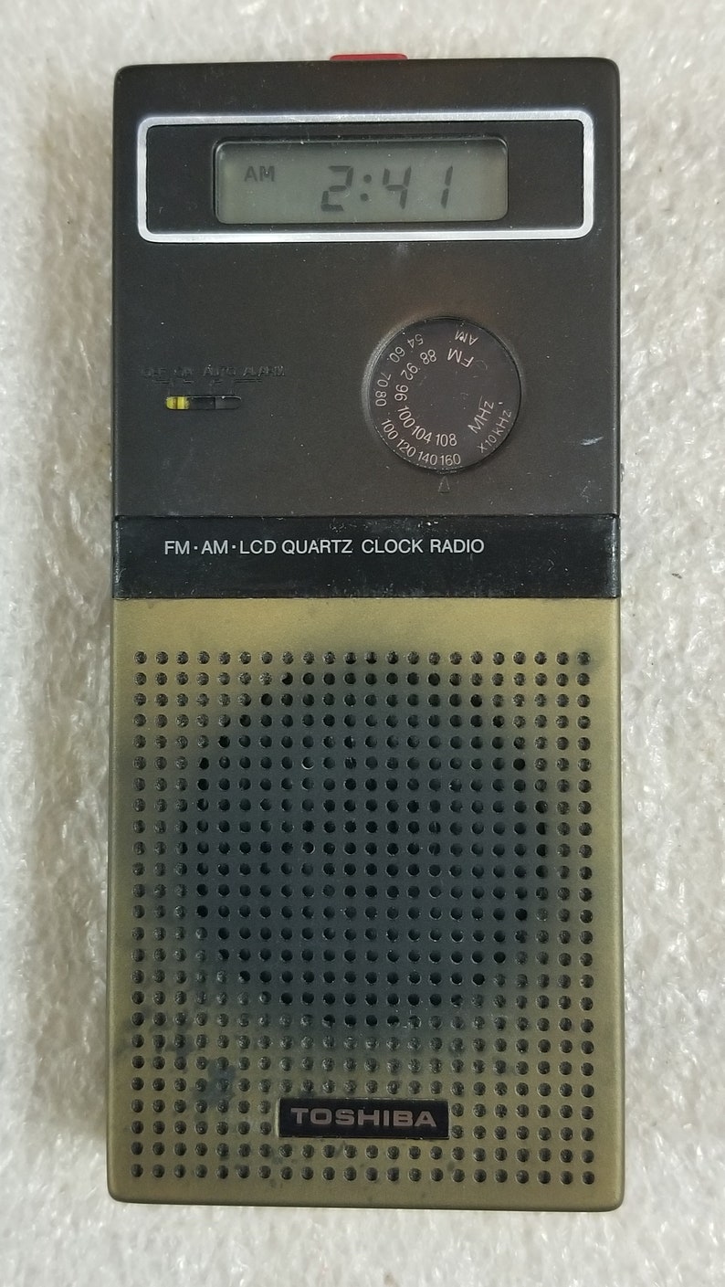 Toshiba RC1790F Vintage AM/FM Radio Alarm Clock W/t Case. Etsy