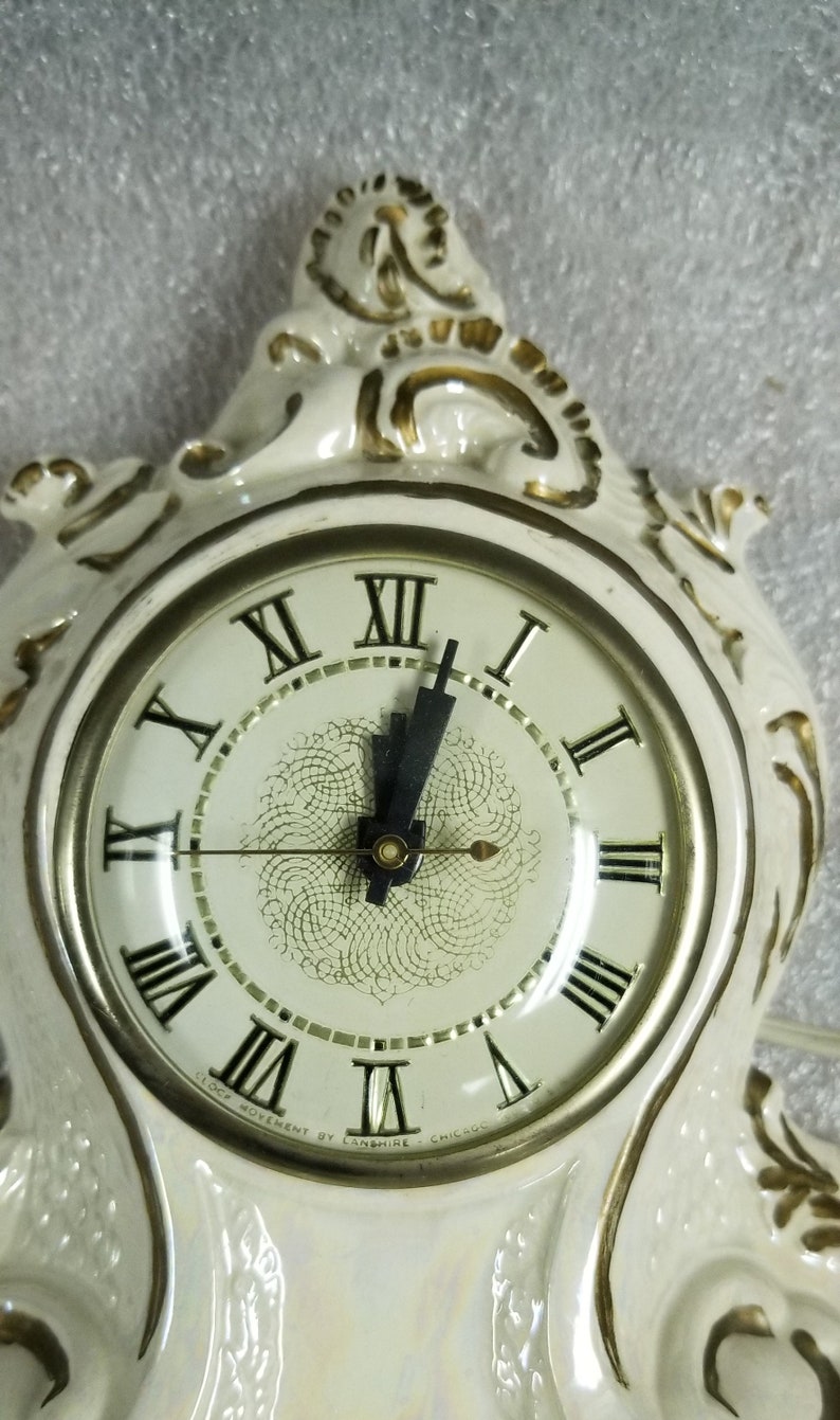 Vintage 1978 Duncan Enterprises Ceramic Mantel Clock Etsy