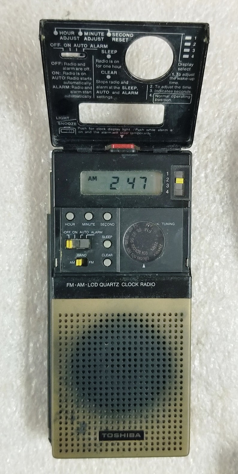 Toshiba RC1790F Vintage AM/FM Radio Alarm Clock W/t Case. Etsy