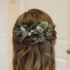 Bridal Green Hair Accessories | Green Flower Hair Comb | Green Wedding Hair | Bridal Hair Accessories