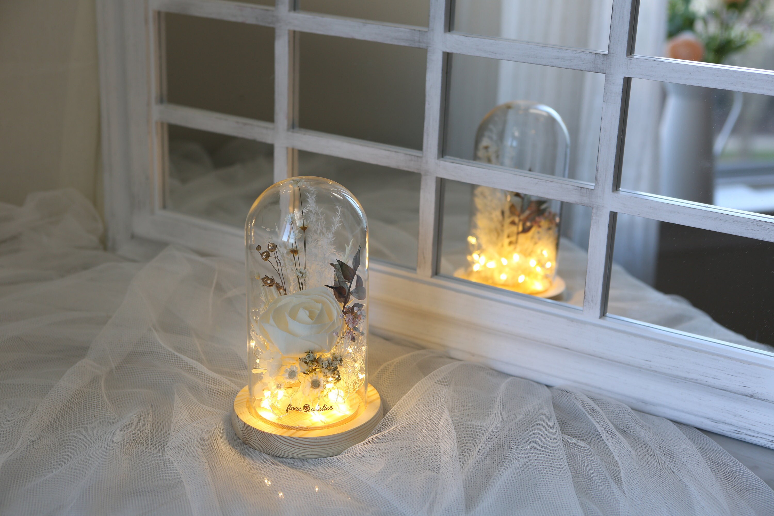 Glass Dome with LED wedding centerpieces wedding gifts Etsy