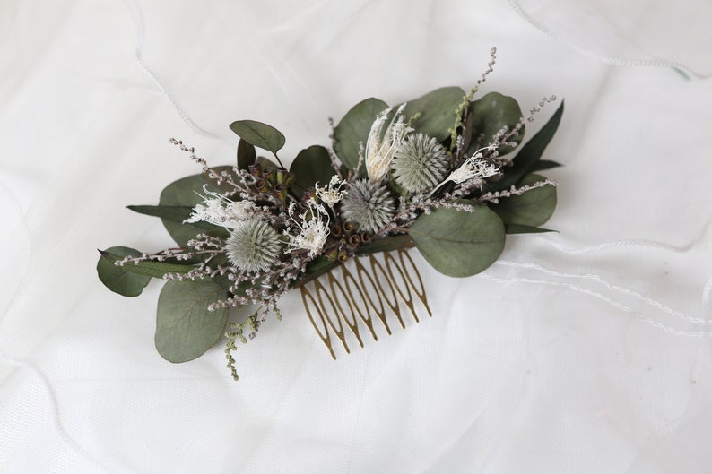 Bridal Green Hair Accessories Green Flower Hair Comb Green Etsy