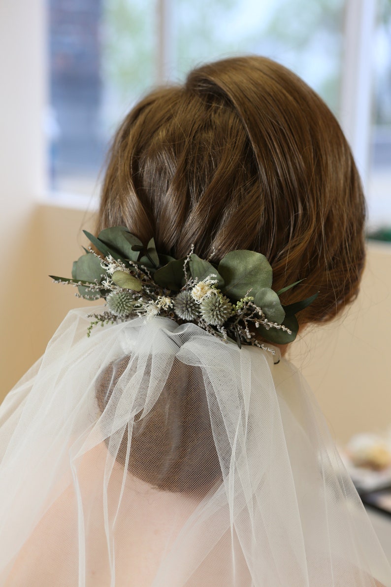 Bridal Green Hair Accessories Green Flower Hair Comb Green Etsy
