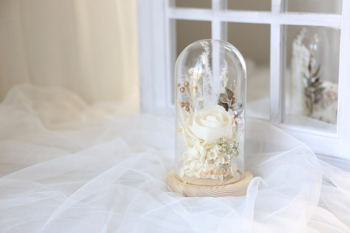 Glass Dome with LED wedding centerpieces wedding gifts Etsy