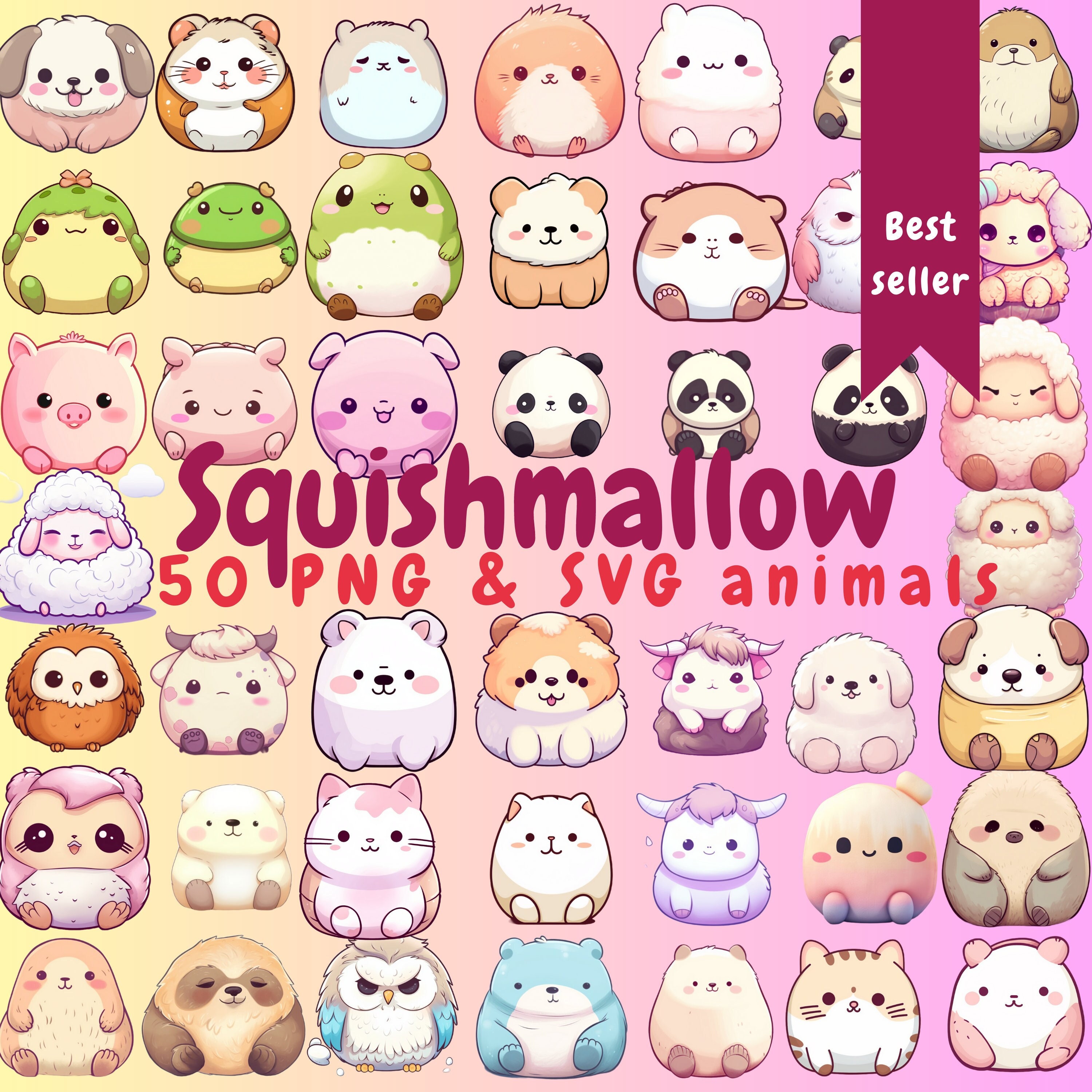 50 Squishmallow PNG 50 Cute Squishmallow Squishmallow Etsy