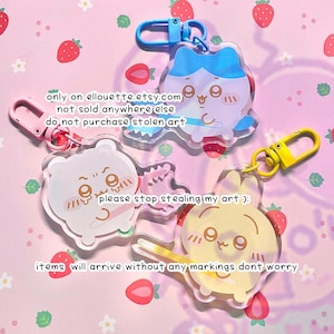 Chiikawa, Hachiware, & Usagi Charms Keychains