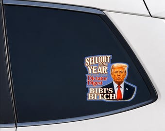 Ausverkauf des Jahres Politischer Vinyl Aufkleber-Aufkleber - Satirischer Grafik-Auto-Aufkleber