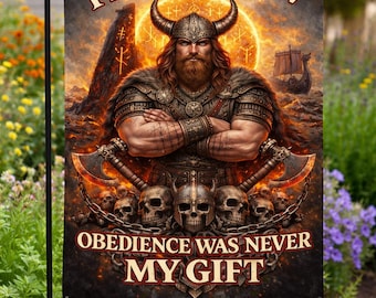 I Do Not Bow Viking Garden Flag – Warrior Quote Sublimated Yard Decor