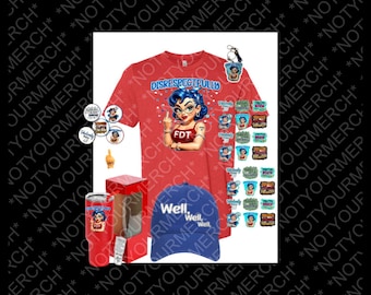 Disrespectfully Bundle – FDT Shirt, 40oz Tumbler, Hat, FDT Finger Topper, Keychain, Sticker Set, Buttons | Political Gift Box