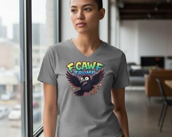 F-Caw-F Trump Lustiges Krähen-Shirt - Anti-Trumpf-Satire-T-Shirt - sarkastisches Politisches Grafik-T-Shirt