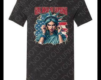 Girl Hold My Earrings Statue of Liberty Shirt  – Baddie Liberty Tee – Women's Empowerment Shirt