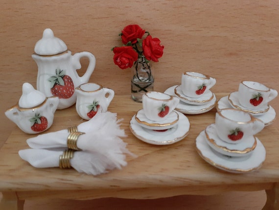 Dolls house dinner set sale