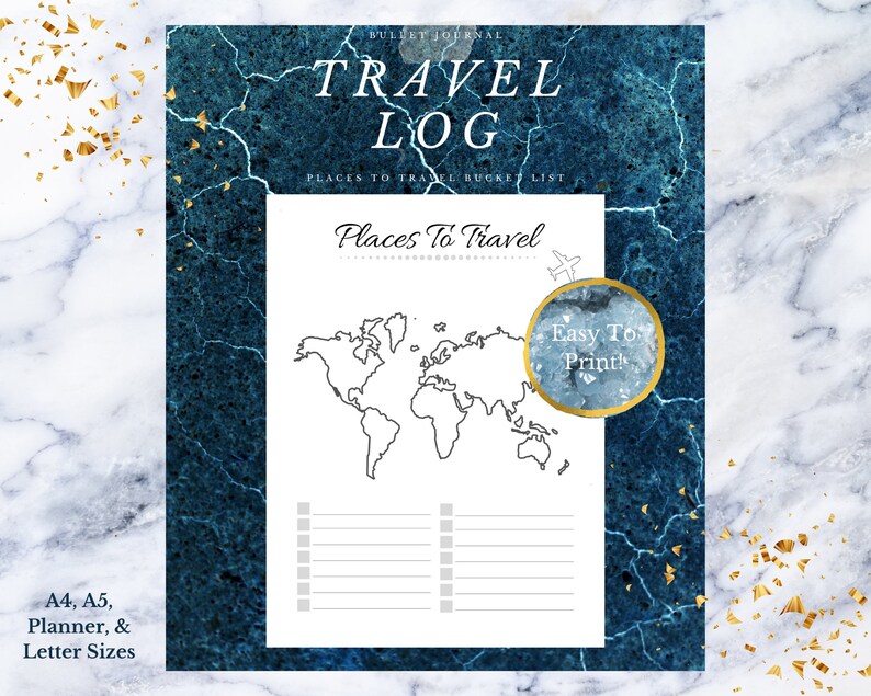 Bullet Journal Printable World Map 3 Travel Stickers Bullet Journal 