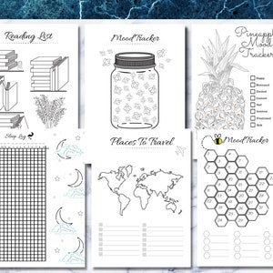 Bullet Journal Printable Tracker Bundle, Inserts, Printable Habit ...