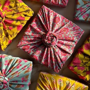 upcycled sari gift wraps