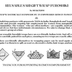 upcycled sari gift wrap instructions