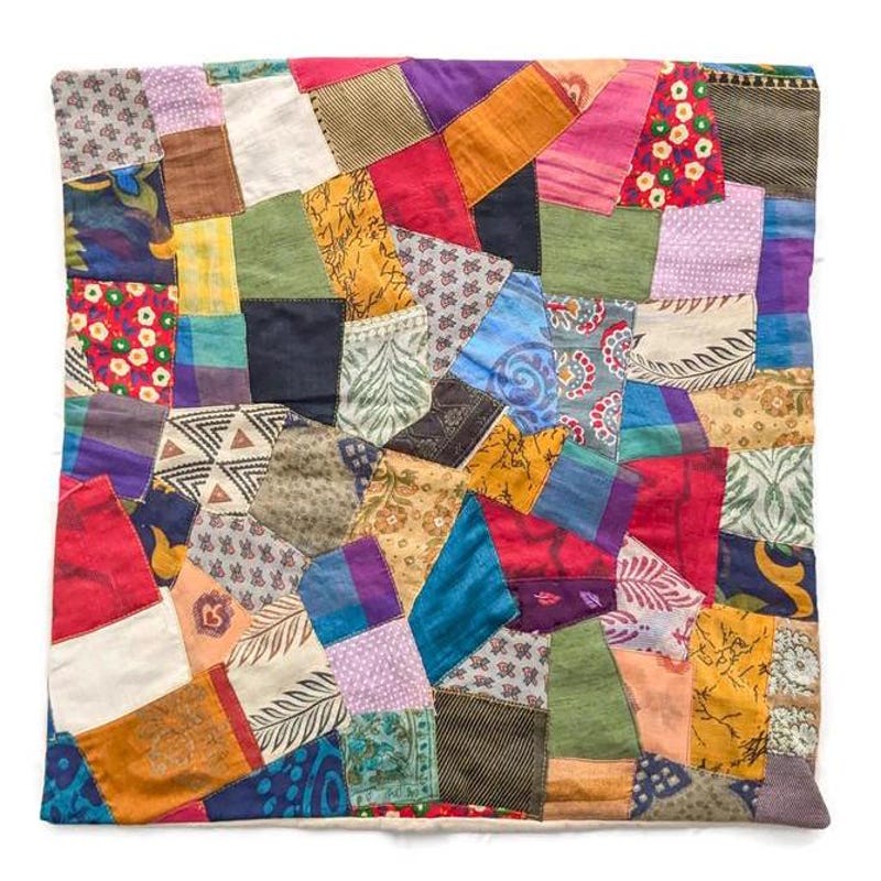 Multicolor - Handcrafted Cotton Patchwork Cushion Cover 73