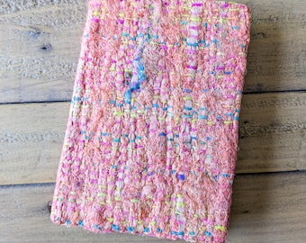 Handwoven Recycled Silk Notebook: Eco-Friendly Journal, Fair Trade Stationery