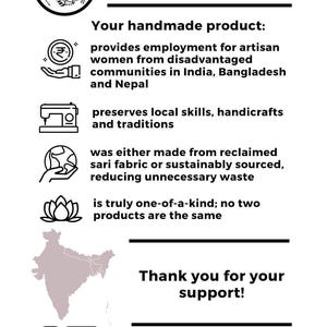May include: White graphic with the text "SHAKTI.ISM | शक्तिवाद" and a logo. The text describes a women's empowerment initiative that provides employment for artisan women from disadvantaged communities in India, Bangladesh, and Nepal.