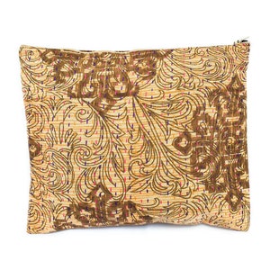 Grande bolsa de maquiagem kantha, bolsa de higiene pessoal de comércio justo costurada à mão, feita à mão eticamente em Bangladesh
