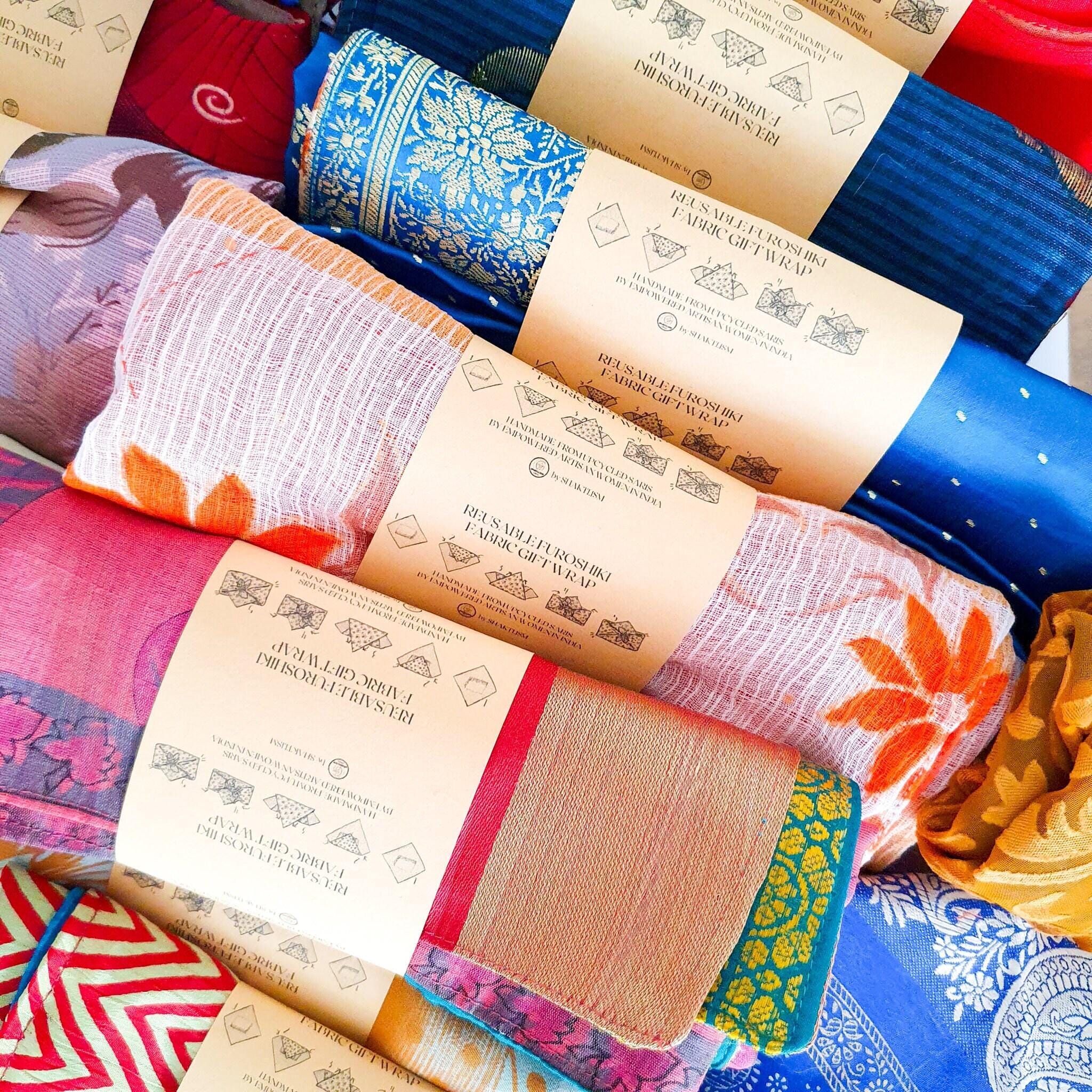 Reusable Sari Gift Wrap: Eco-Friendly Furoshiki Fabric
