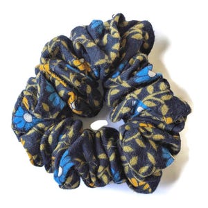 Colourful handmade sari scrunchies, unique cotton hair ties with elastic, ethically handcrafted in Bangladesh