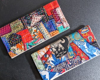 Patchwork sari clutch bag, handmade in India, upcycled saris, ethically handmade, evening bag, envelope clutch, eco friendly gifts