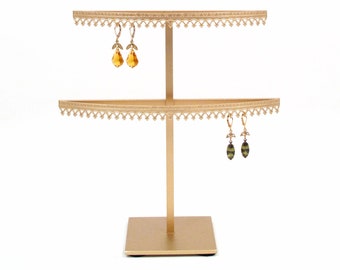 Earring Display, Metal Earring stand, Jewelry Organizer, Royal Crown Display, earring holder, made in USA