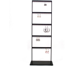 Metal Earring Display Stand, Five Tier Jewelry Organizer, Made in USA