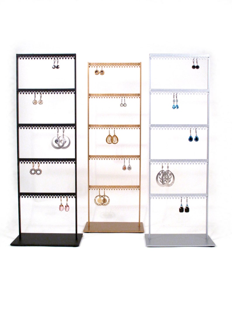 Earring Display Metal Earring Stand Jewelry Organizer Etsy