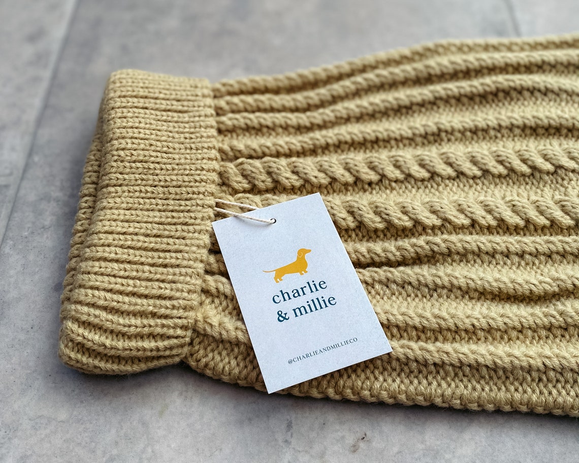 Chunky Kabel stricken ärmellose Hund Pullover Haferflocken Etsy