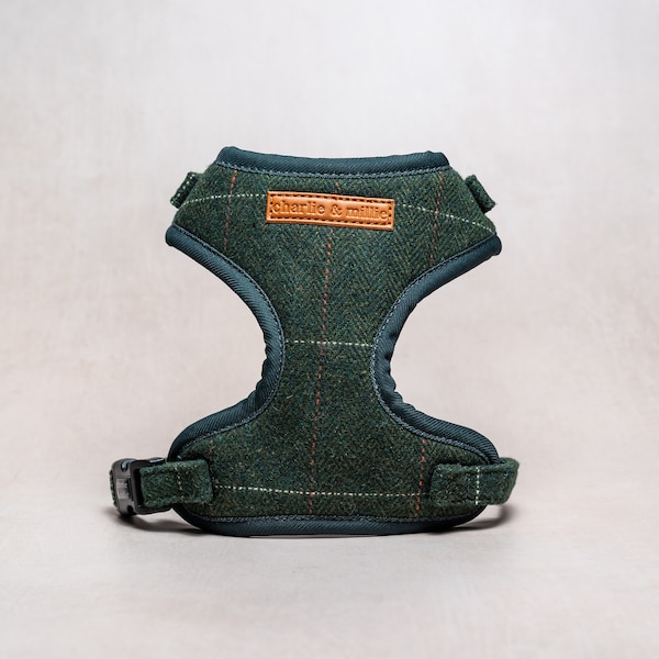 Forest Green Dog Harness Etsy