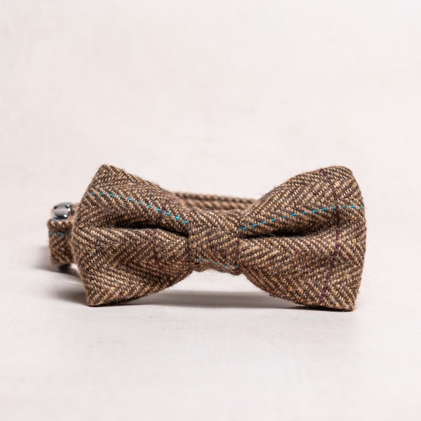 Tweed Bow Tie | Brown Herringbone