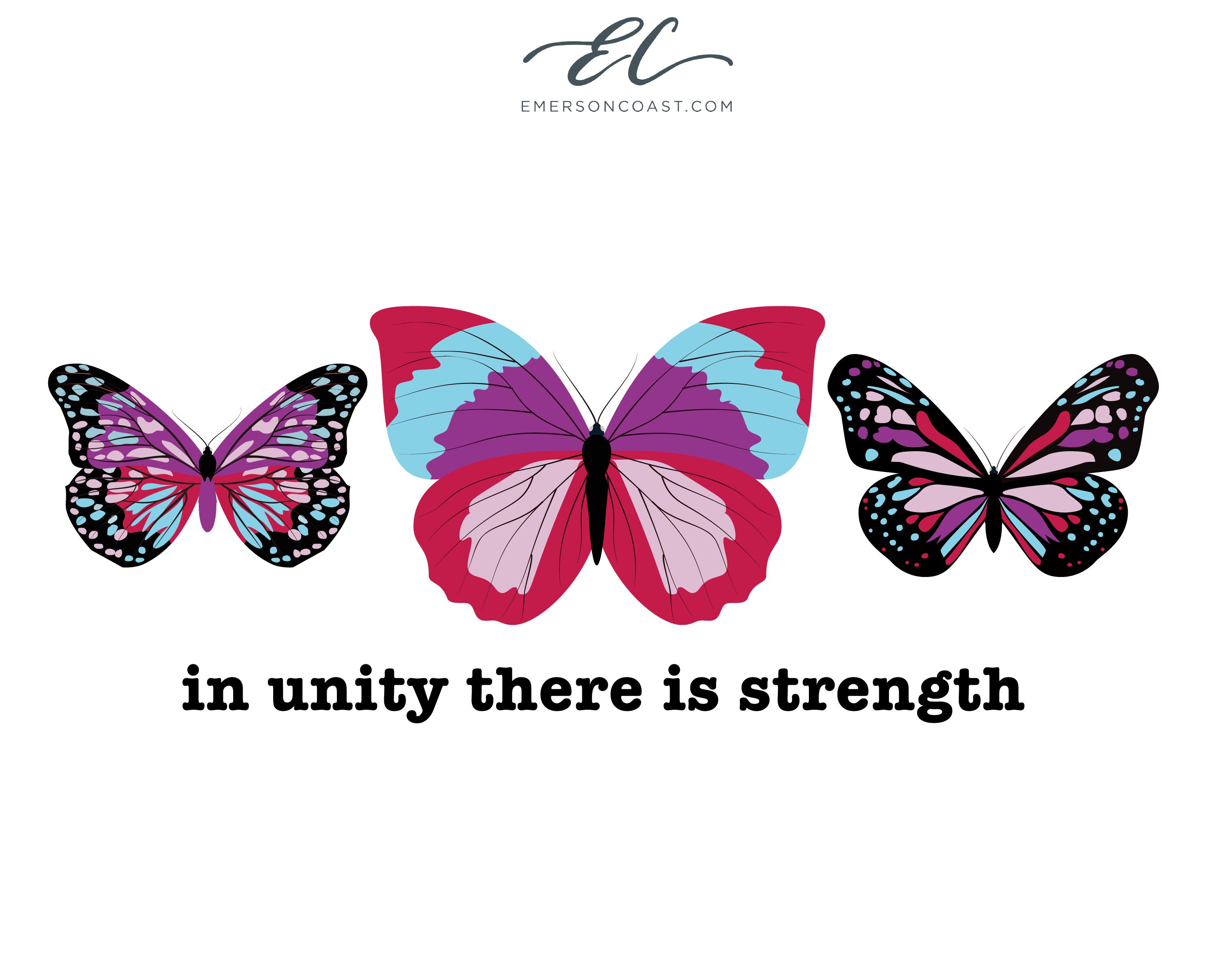 UNITY STRENGTH HOPE TShirt Positive Tee Butterfly Etsy