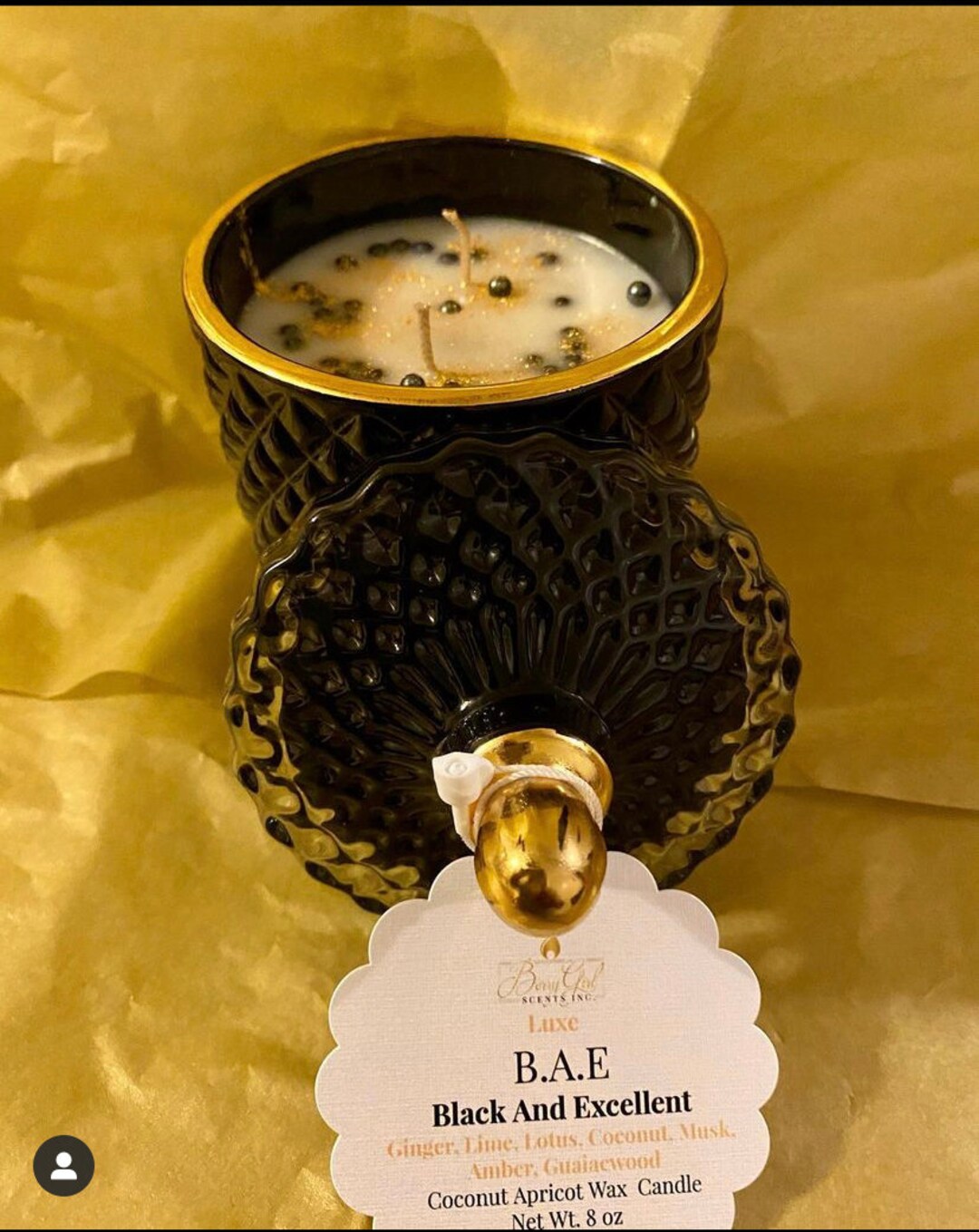 B.A.E. Candle – Ginger Coconut Amber Candle | 8 Oz Coconut Apricot Wax ...